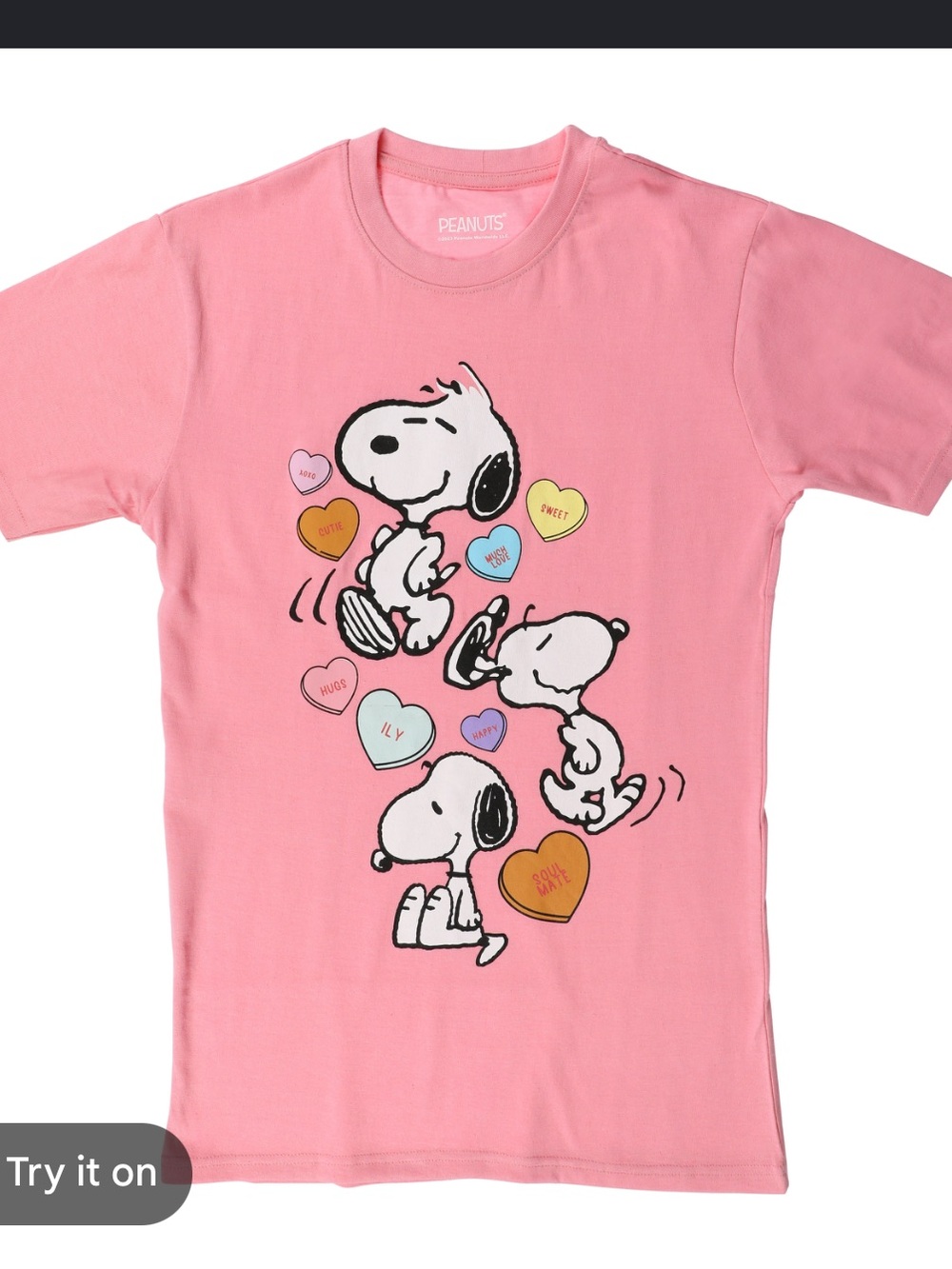 Peanuts Pink Crewneck Tee